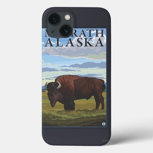 Bison Scene - McGrath, Alaska Case-Mate iPhone Case (Achterkant)