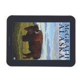 Bison Scene - McGrath, Alaska Magneet (Horizontaal)