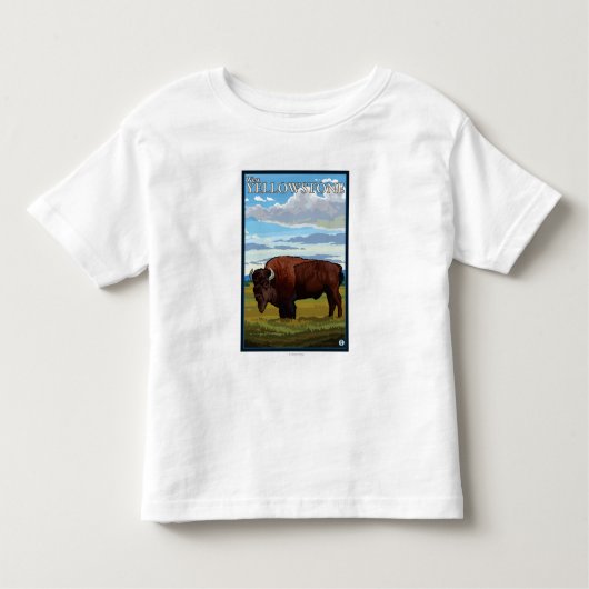 Bison Scene - West Yellowstone, Montana Kinder Shirts (Voorkant)