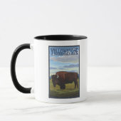Bison Scene - Yellowstone National Park Mok (Links)