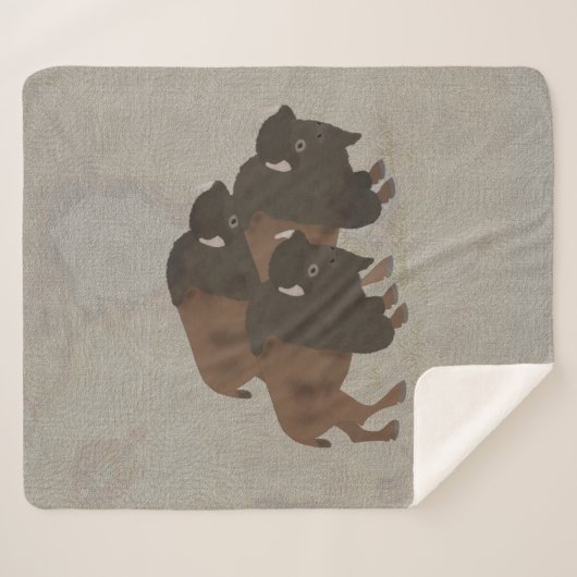 Bison Sherpa Blanket Sherpa Deken (Voorkant (horizontaal))