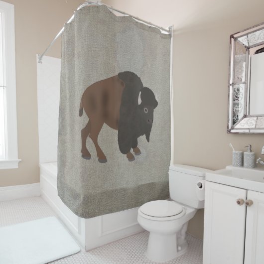 Bison Shower Curtain Douchegordijn (In situ)