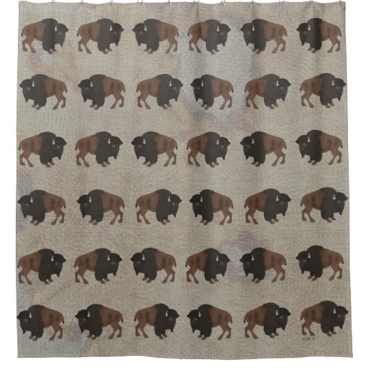 Bison Shower Curtain Douchegordijn (Voorkant)