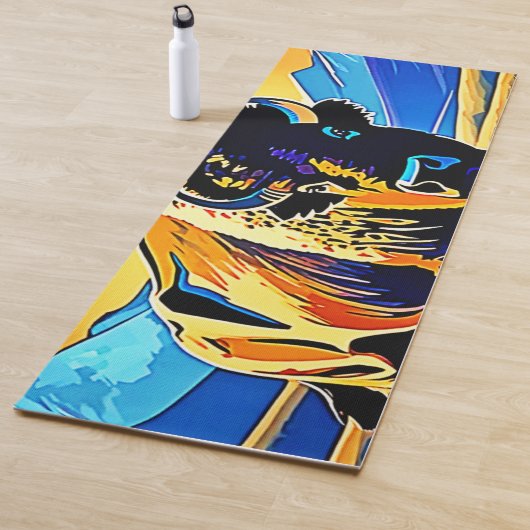 Bison Sunset Majesty Design Yogamat (In situ)