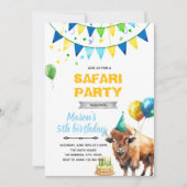 Bison verjaardagsuitnodiging kaart (Voorkant)