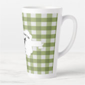 Bison vert Plaid Farm Cow Latte Mug (Droite)