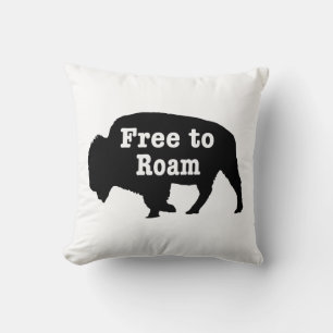Bison vrij om te roamen kussen