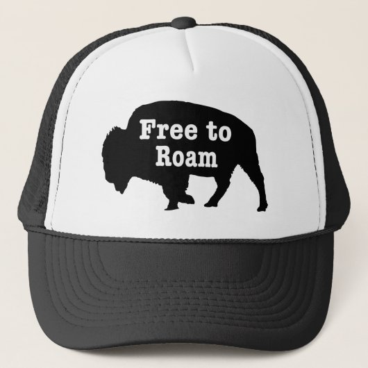 Bison vrij om te roamen trucker pet (Voorkant)