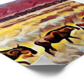 Bisons Accueil Sur La Gamme Pop Art, Poster (Coin)