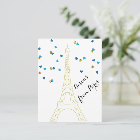 Bisous de Paris Carte postale (Debout devant)