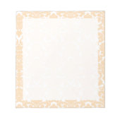 Bisque Color Damask Patroon Notitieblok (Voorkant)