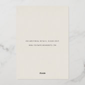 Bisque | Floral Diamond Foil Enregistrer la carte (Verso)