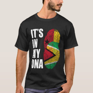 Bissau Guinee en Guyana mengen DNA-vlag erfgoed T-shirt