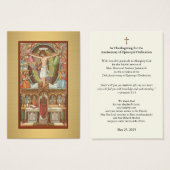 Bisschop Jubileum van de wijding Jezus Visitekaartje (Voorkant /achterkant)