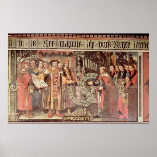 Bisschop Robert Sherburne met Henry VIII Poster (Voorkant)