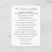 BISSCHOP ST. NICOLAAS VAN MYRA BIDT RELIGIEUS PLAATSKAARTJE (Achterkant)