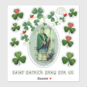 Bisschop St. Patrick Shamrocks Religieuze Sticker