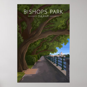 Bisschoppen Park Fulham Londen Reisposter Poster