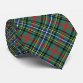 Bisset Clan Tartan Green Plaid Stropdas (Opgerold)