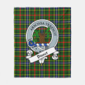 Bisset Pattern Clan Badge Tartan Pset Fleece Deken (Voorkant)