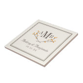 Bissful Branches Monogram Tile Tegeltje (Zijkant)