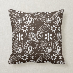 Bister Brown Paisley Kussen