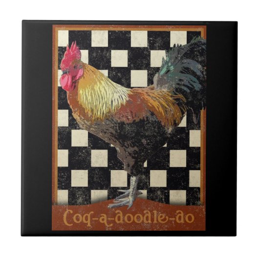 Bisto Rooster Tegeltje (Voorkant)
