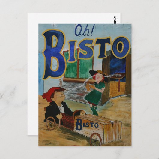 Bisto vintage poster briefkaart (Voorkant / Achterkant)