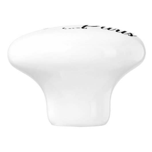 Bistro de Paris Sign Drawer Pull Keramische Knop (Zijkant)