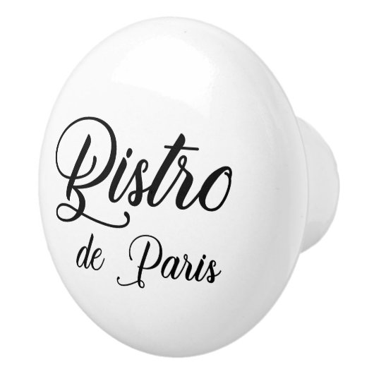 Bistro de Paris  Sign Drawer Pull Keramische Knop (Rechts)