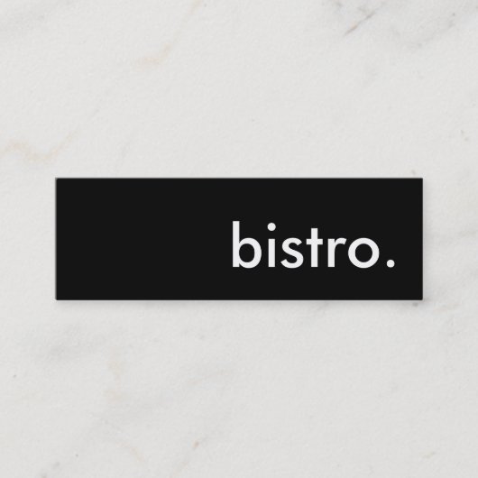 bistro. mini visitekaartje (Voorkant)