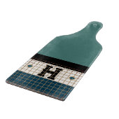  Bistro Tegel Turquoise Monogram Snijplank (Hoek)