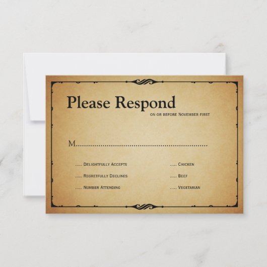 Bistro Wedding rsvp (Devant)