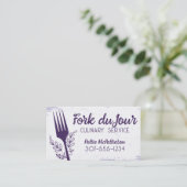 bistrot à ruban chef traiteur carte de visite (Debout devant)