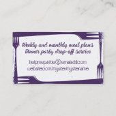 bistrot à ruban chef traiteur carte de visite (Dos)