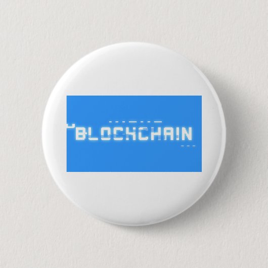 Bit glitch blockchain ronde button 5,7 cm (Voorkant)