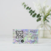 Bit Me QR-code We accepteren bitmunt Logo Glitter  Visitekaartje (Staand voorkant)