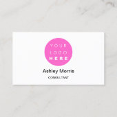 Bit Me Roze QR-code Logo Sociale media White Visitekaartje (Achterkant)