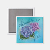 Bitachon Blue Rose Magnet (Recto/Verso)