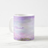 Bitachon Fleurs violettes Mug (Devant gauche)