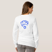 Bitachon Royal Blue Crown met lange mouwen T-shirt (Achterkant volledig)