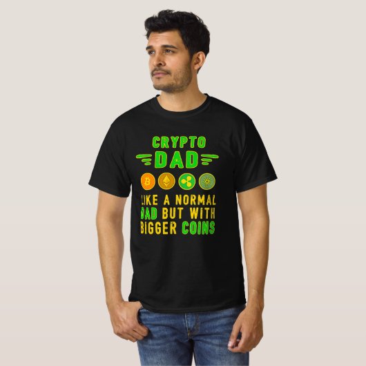 Bitangle Crypto Father Dad Trader Crypto T-shirt (Voorkant volledig)