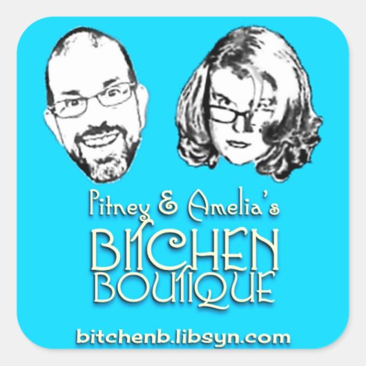 Bitchen Boutique Logo Stickers Carré (6) (Devant)