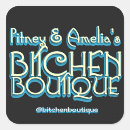 Bitchen Boutique Titel Vierkante Stickers (6)