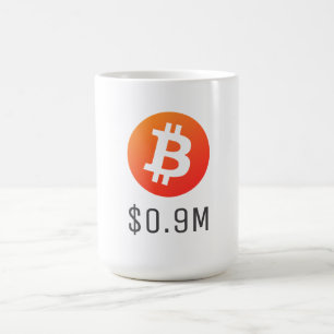 Bitcoin $0.9M ($900K) Een miljoen Magische Mok