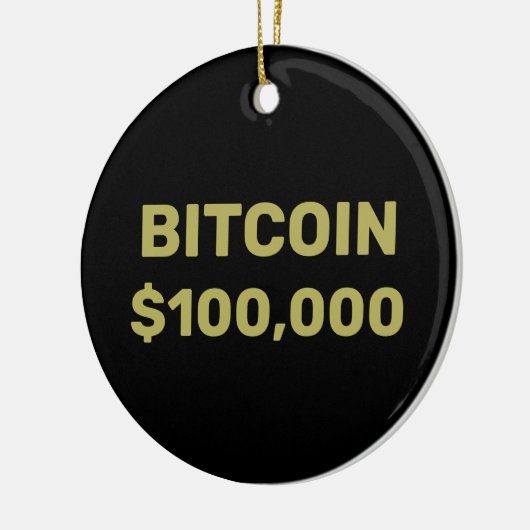 Bitcoin 100000 viering keramisch ornament (Links)