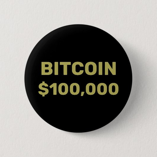 Bitcoin 100000 viering ronde button 5,7 cm (Voorkant)