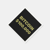 Bitcoin 100000 viering servet (Hoek)