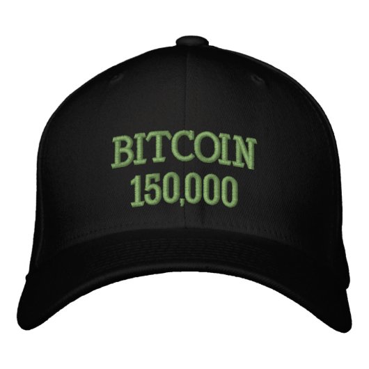 Bitcoin 150000 Celebration Geborduurde Pet (Voorkant)