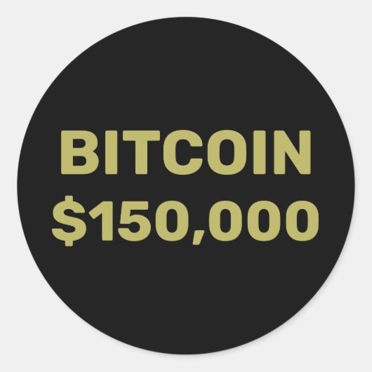 Bitcoin 150000 Celebration Ronde Sticker (Voorkant)